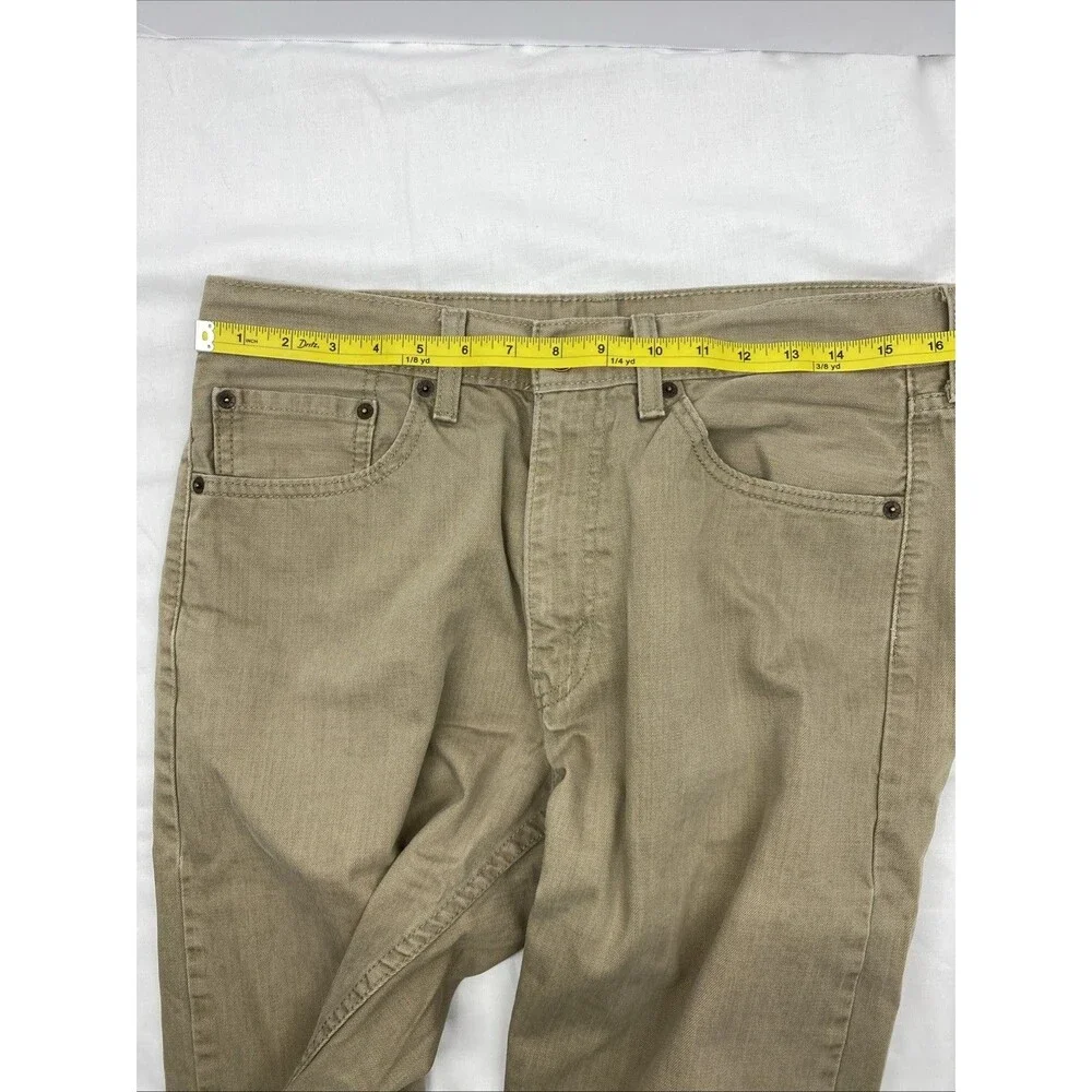 Levi’s 505 Regular Fit Men’s Jeans - Tan/Khaki - W33 L32 (Actual 32x30.5)